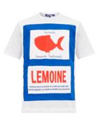Matchesfashion.com Junya Watanabe - Fish Print Cotton T Shirt - Mens - White Multi