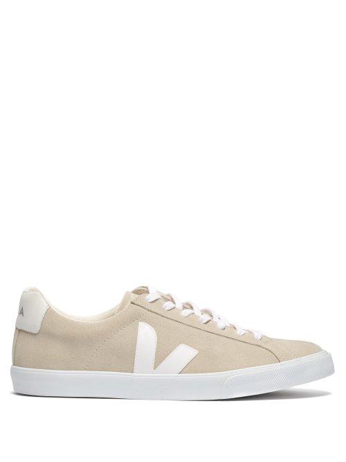 Matchesfashion.com Veja - Esplar Logo Appliqu Suede Trainers - Mens - White