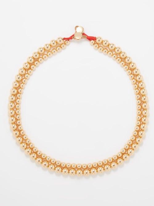 Roxanne Assoulin - Double Bubble Beaded Necklace Set - Womens - Yellow Gold