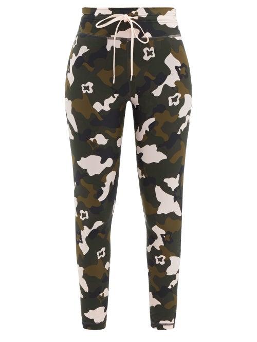 Matchesfashion.com The Upside - Forest Camo Drawstring Leggings - Womens - Multi