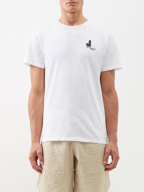Isabel Marant - Zafferh Logo-print Cotton-jersey T-shirt - Mens - White