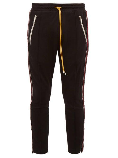 Matchesfashion.com Rhude - Traxedo Side Stripe Jersey Track Pants - Mens - Black Red