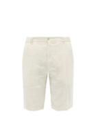 120 Lino 120% Lino - Linen-hopsack Shorts - Mens - Cream