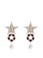 Matchesfashion.com Maryjane Claverol - Romina Crystal-embellished Star Drop Earrings - Womens - Pink Multi