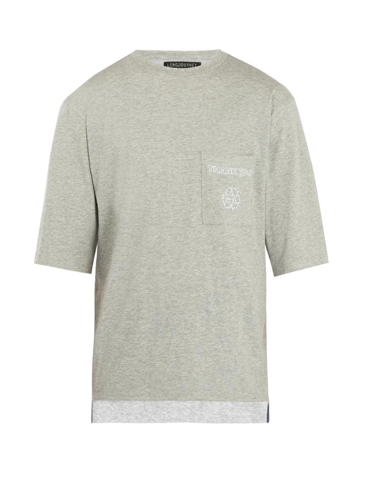 Longjourney Nash Embroidered Cotton T-shirt