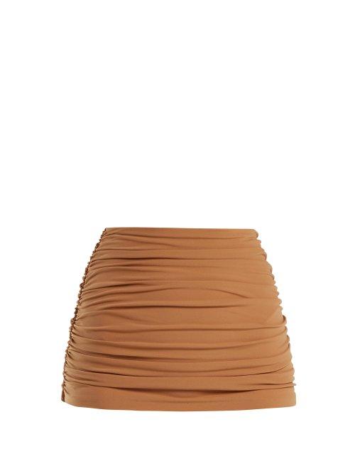 Matchesfashion.com Norma Kamali - Bill High Rise Bikini Briefs - Womens - Tan
