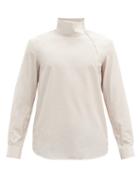 Matchesfashion.com Paul Smith - Zipped High-neck Poplin Shirt - Mens - Cream