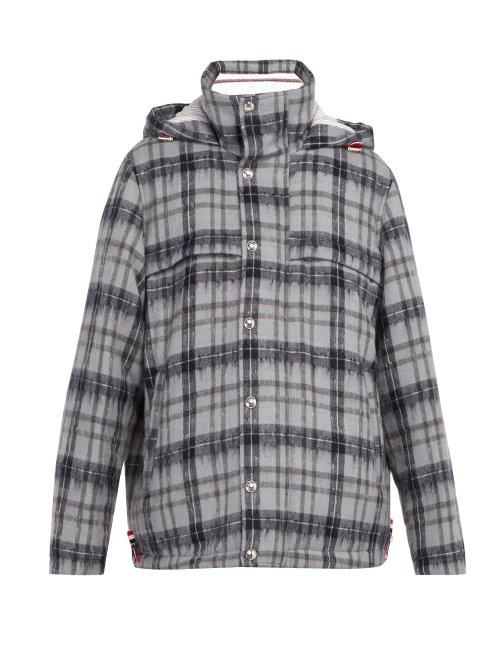 Matchesfashion.com Thom Browne - Tartan Wool And Mohair Blend Coat - Mens - Multi