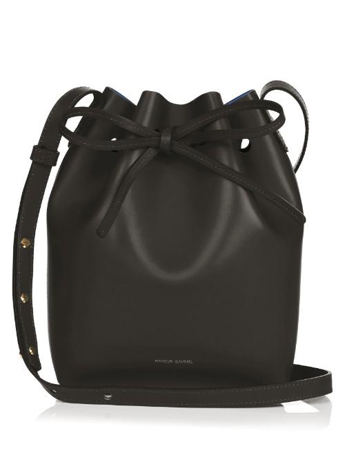 Mansur Gavriel Blue-lined Leather Bucket Bag