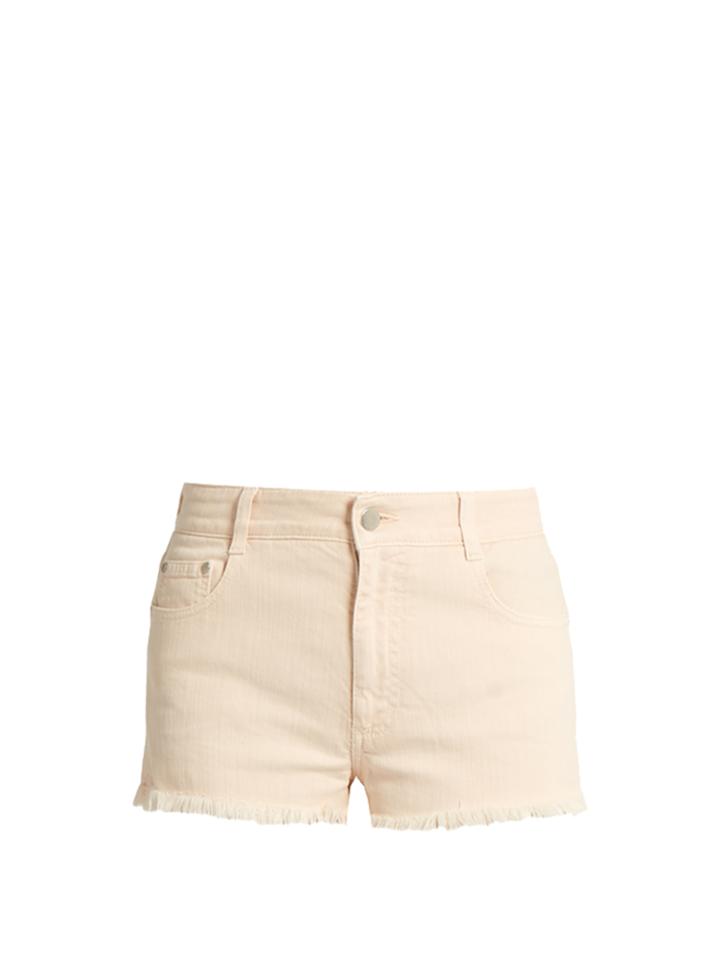 Stella Mccartney Frayed-hem Stretch-denim Shorts