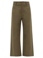 Matchesfashion.com Apiece Apart - Merida Linen And Cotton Blend Twill Trousers - Womens - Khaki