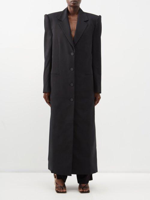 Christopher Esber - Apex Single-breasted Wool-blend Twill Coat - Womens - Black
