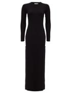 Matchesfashion.com Matteau - The Long Sleeve Knit Maxi Dress - Womens - Black