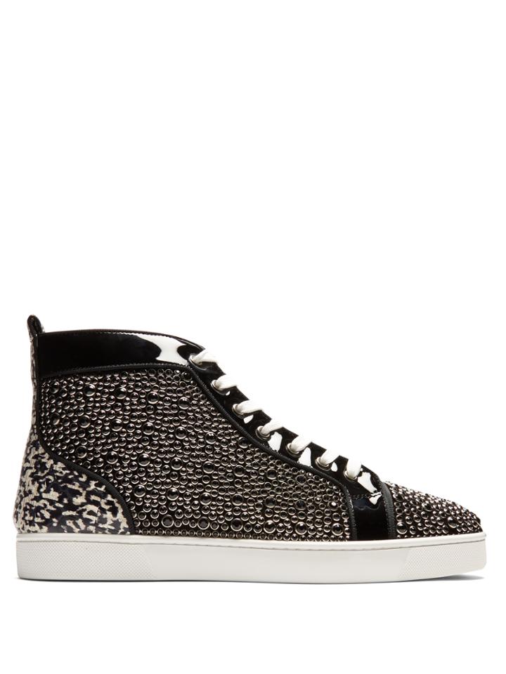 Christian Louboutin Louis Orlato High-top Patent-leather Trainers
