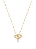 Matchesfashion.com Persee - Evil Eye Diamond & 18kt Gold Necklace - Womens - Yellow Gold