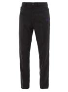 Needles - Butterfly-embroidered Twill Trousers - Mens - Black