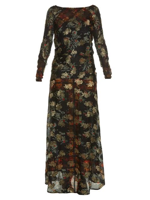 Etro Long-sleeved Floral-print Gown