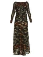 Etro Long-sleeved Floral-print Gown