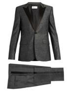 Saint Laurent Sparkle Satin-lapel Wool-blend Tuxedo