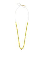 Matchesfashion.com Musa By Bobbie - Diamond, Aquamarine & 18kt Gold Charm Necklace - Womens - Yellow
