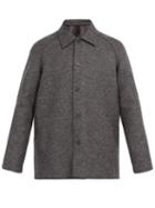 Matchesfashion.com Harris Wharf London - Raglan Sleeve Wool Coat - Mens - Grey