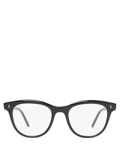 Matchesfashion.com Garrett Leight - Loyola 47 Rounded Frame Acetate Glasses - Womens - Black