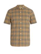 Matchesfashion.com Burberry - Vintage Check Cotton Shirt - Mens - Camel