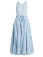 Gül Hürgel Striped Sleeveless Cotton And Linen-blend Dress