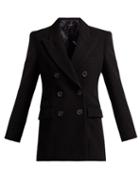 Matchesfashion.com Isabel Marant - Jaxen Double Breasted Wool Blend Blazer - Womens - Black Navy