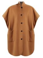 Matchesfashion.com Burberry - Reversible Wool Blend Poncho - Womens - Camel