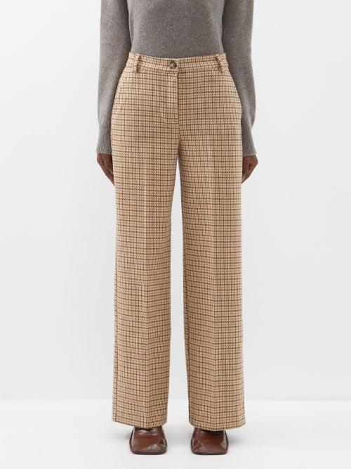 Weekend Max Mara - Seggio Trousers - Womens - Camel Check