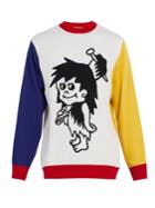Aries Caveman Intarsia-knit Wool Sweater