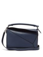 Matchesfashion.com Loewe - Puzzle Small Leather Cross-body Bag - Womens - Navy