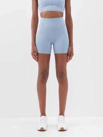 Le Ore - Andria Recycled-jersey Cycling Shorts - Womens - Light Blue