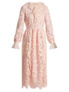 No. 21 Ruffle-trimmed Long-sleeved Guipure-lace Dress
