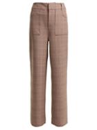 Matchesfashion.com Ganni - Hewitt Checked Trousers - Womens - Pink Multi