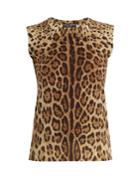 Dolce & Gabbana Leopard-print Wool-knit Top