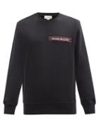 Alexander Mcqueen - Logo-tape Cotton-jersey Sweatshirt - Mens - Black