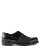 Stefan Cooke - Biker Elastic-wrap Leather Derby Shoes - Mens - Black