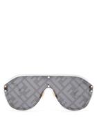 Matchesfashion.com Fendi - Ff Aviator Metal Sunglasses - Womens - Multi