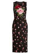 Dolce & Gabbana Floral-print Stretch-silk Charmeuse Midi Dress