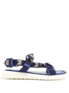 Matchesfashion.com Valentino - Rubber Stud Sole Sandals - Mens - Navy Multi