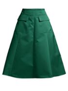 Matchesfashion.com Rochas - A Line Duchess Satin Skirt - Womens - Green