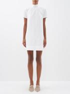 Staud - Ilana Cotton-blend Grosgrain Mini Dress - Womens - White