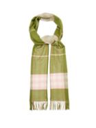 Matchesfashion.com Burberry - Checked Cashmere Scarf - Womens - Green Multi