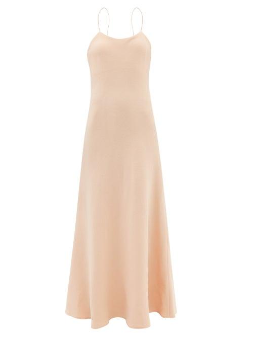 Raey - Wool-crepe Slip Dress - Womens - Light Pink