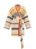 Matchesfashion.com Missoni - Striped Wool Blend Cardigan - Womens - Cream Multi