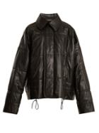 Haider Ackermann Drawstring-hem Quilted-leather Jacket