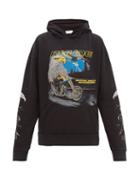 Matchesfashion.com Rhude - Eagle Print Cotton Hooded Sweatshirt - Mens - Black Multi