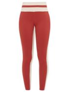 Matchesfashion.com Vaara - Freya Tuxedo Performance Leggings - Womens - Burgundy Beige
